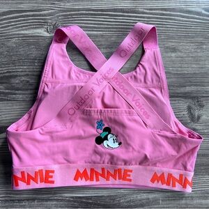 Outdoor Voices Disney Minnie Mouse Pink Sports Bra Small